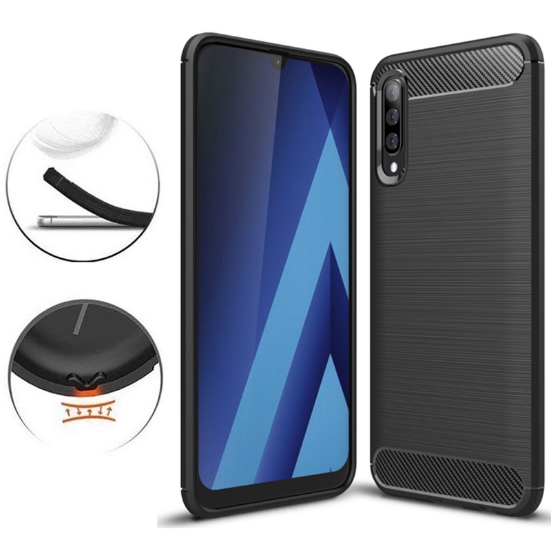 Juodas silikoninis carbon dėklas (Samsung A50/A30S) Juodas silikoninis carbon dėklas (Samsung A50/A30S)